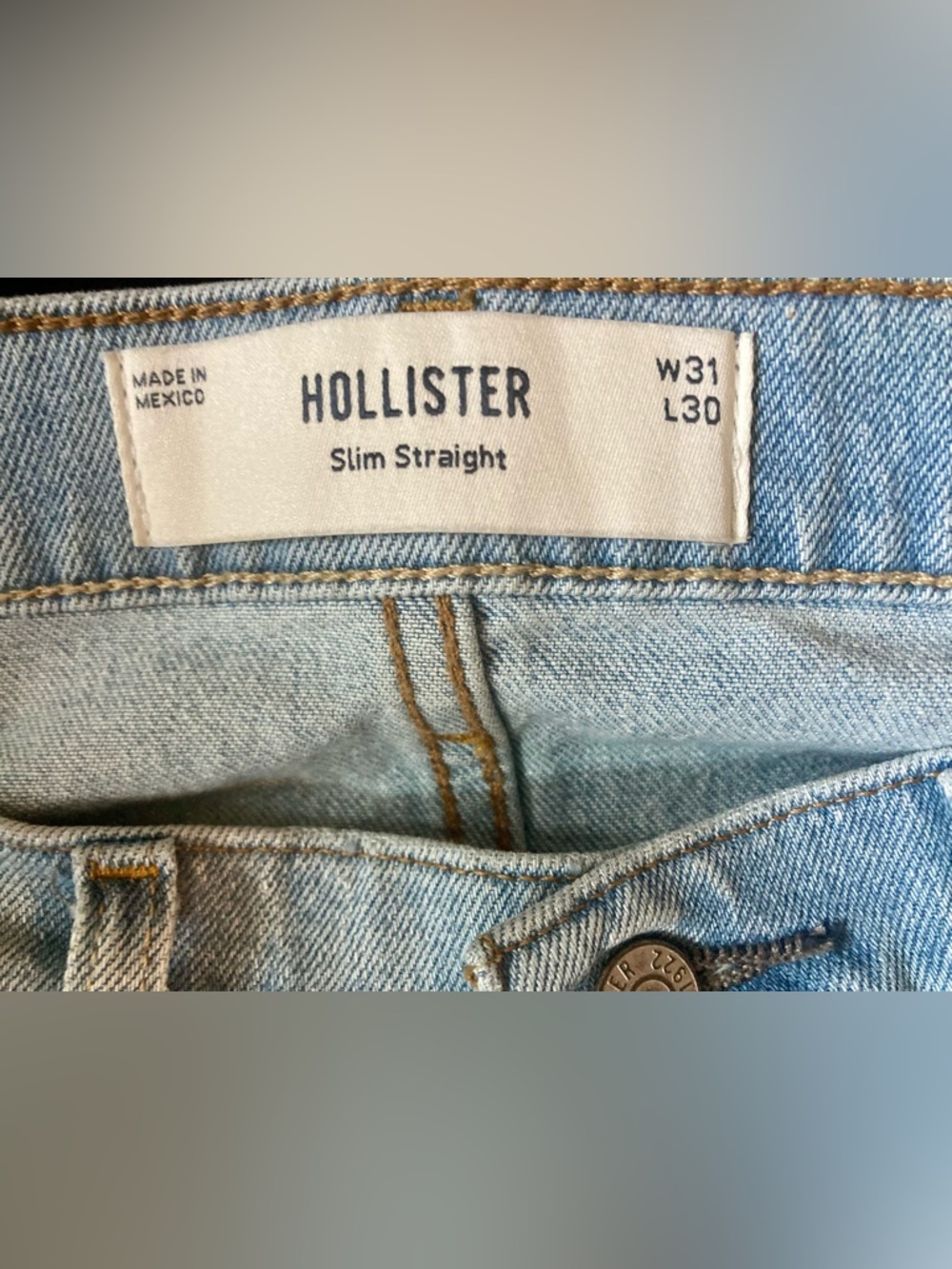 Hollister Light Blue Slim Straight Jeans - Picture 2 of 7